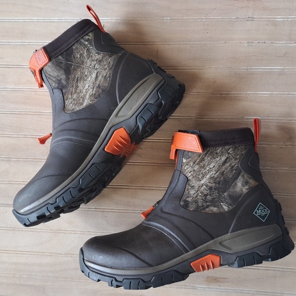 Muck Boot Men's Mossy Oak Breakup Country Apex Mid Zip Ankle Waterproof Boots - Picture 1 of 14